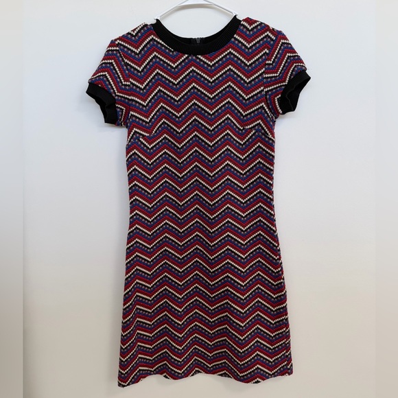 Zara Chevron Patterned Knit Dress - Picture 2 of 15
